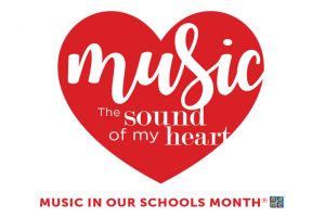 Red heart logo for Music in Our Schools